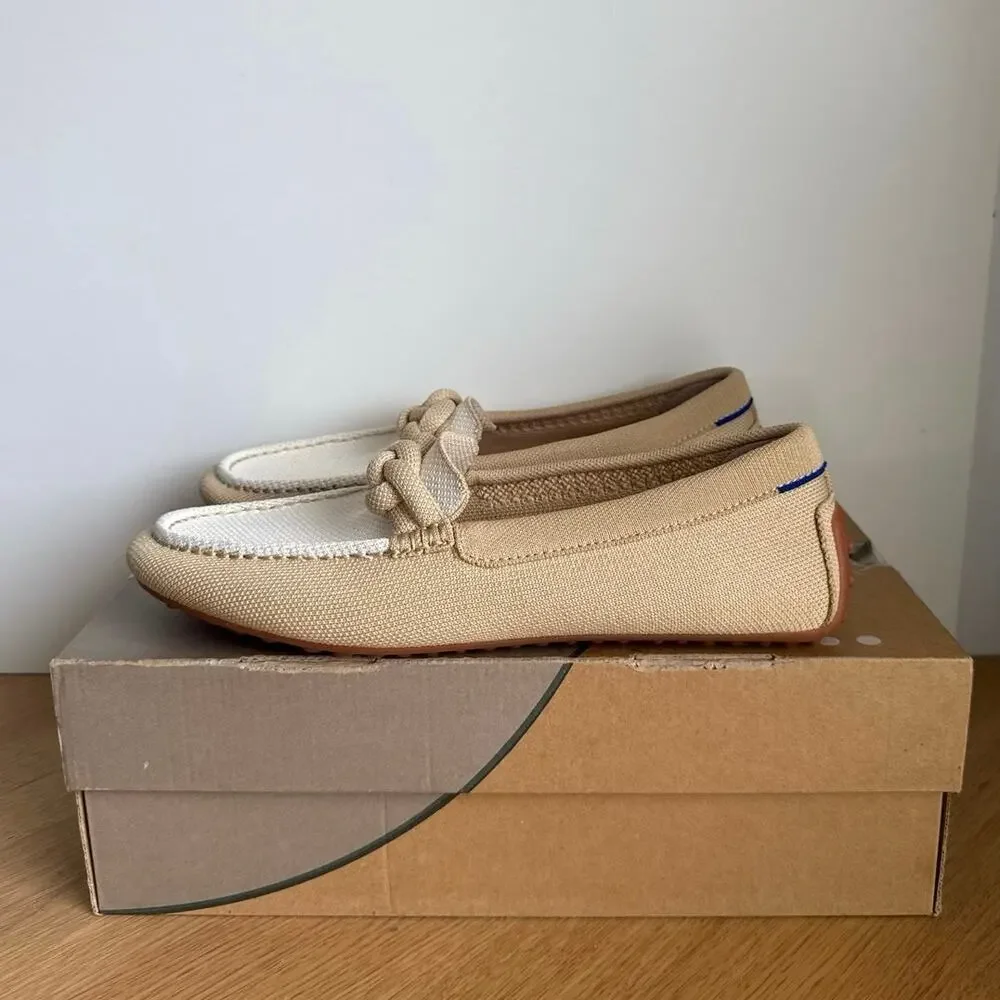 ROTHY’S The Braid Driver ‘Cappuccino’ Women Slip On Loafers- SZ 10 - Picture 2 of 10